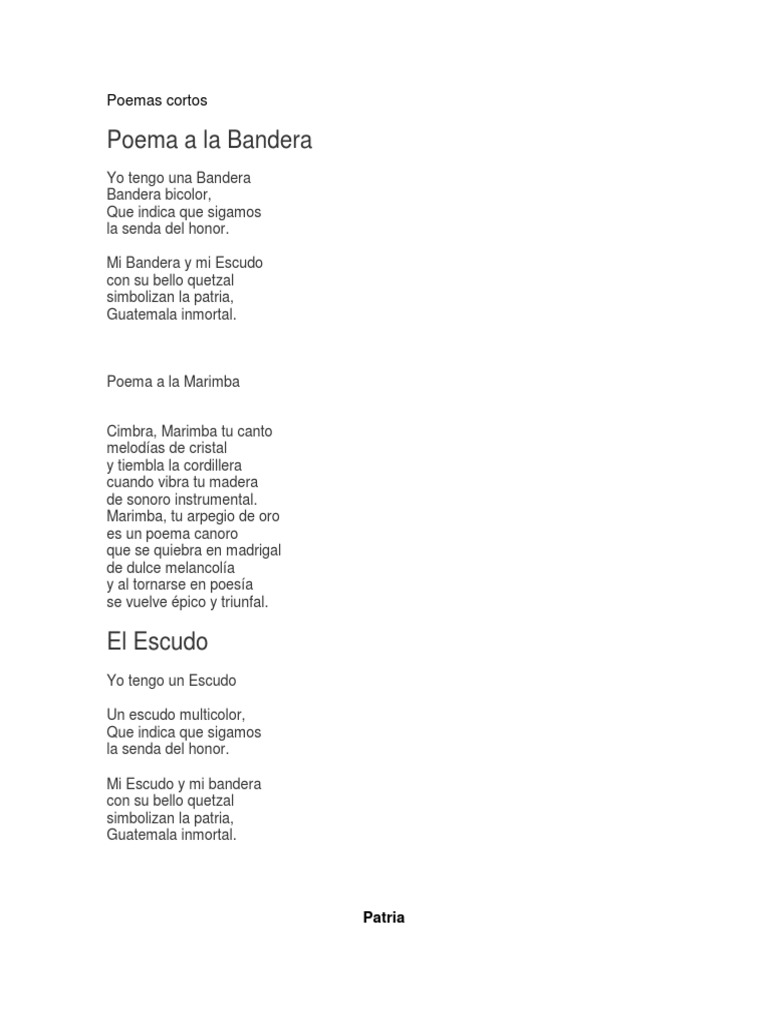 Poemas Cortos | | Guatemala | (general)