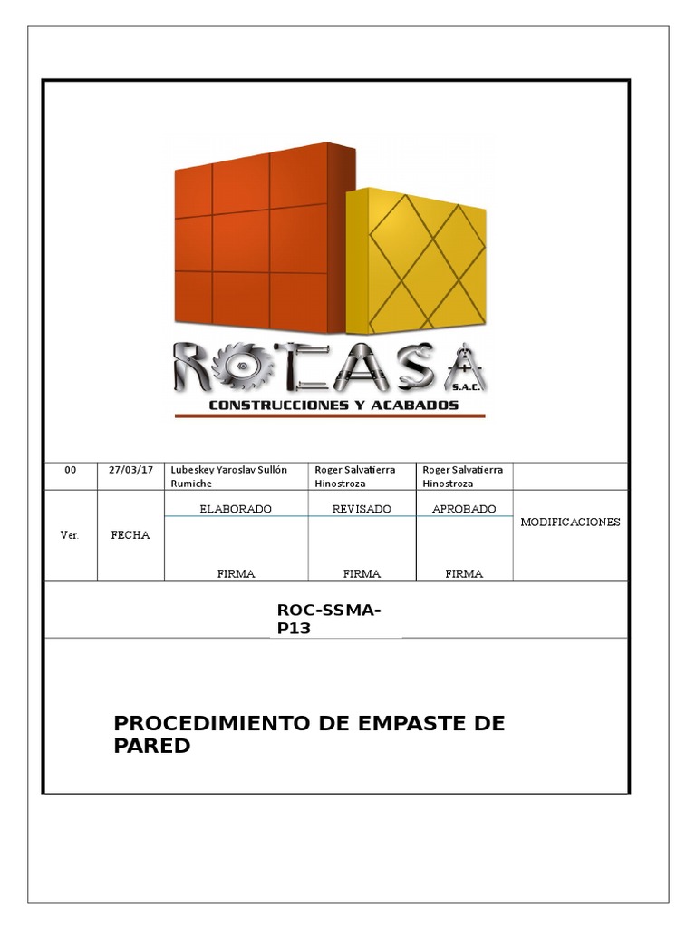Procedimiento de Enchape de Cerámicos | PDF