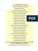 Los 21 Caminos de 7 Rayos, Lucero y Zarabanda[1]