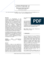 Como Financiar Un Emprendimiento