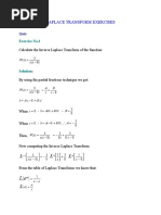 Laplace Transform Exercises