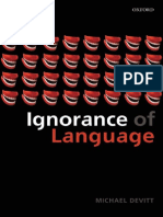 Michael Devitt - Ignorance of Language