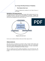 Radiochemistry Group of The Royal Society of Chemistry The Nuclear Fuel Cycle