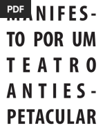 Manifesto Por Um Teatro Antiespectacular