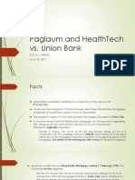 Paglaum and HealthTech Vs Unionbank