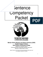 Sentence Competency Packet