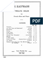 Twelve Solos for French Horn and Piano Horn