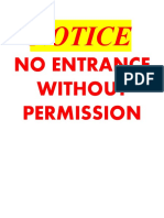 Notice: No Entrance Without Permission