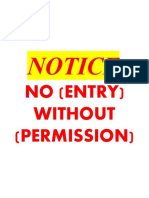 Notice: No (Entry) Without (Permission)