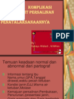 DETEKSI KOMPLIKASI DAN PENYULIT PERSALINAN KALA II