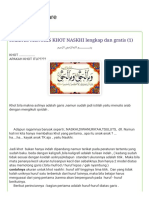 KAEDAH MENULIS KHOT NASKHI Lengkap Dan Gratis (1) - Blog Islam Share PDF