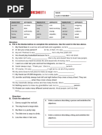 Adjectives Worksheet I