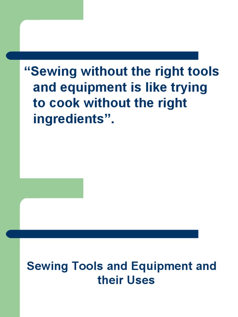 Sewing Equipment PDF PDF Sewing Seam (Sewing)