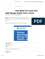 Craft: Howto: Iterate Bash For Loop Vari-Able Range Under Unix / Linux