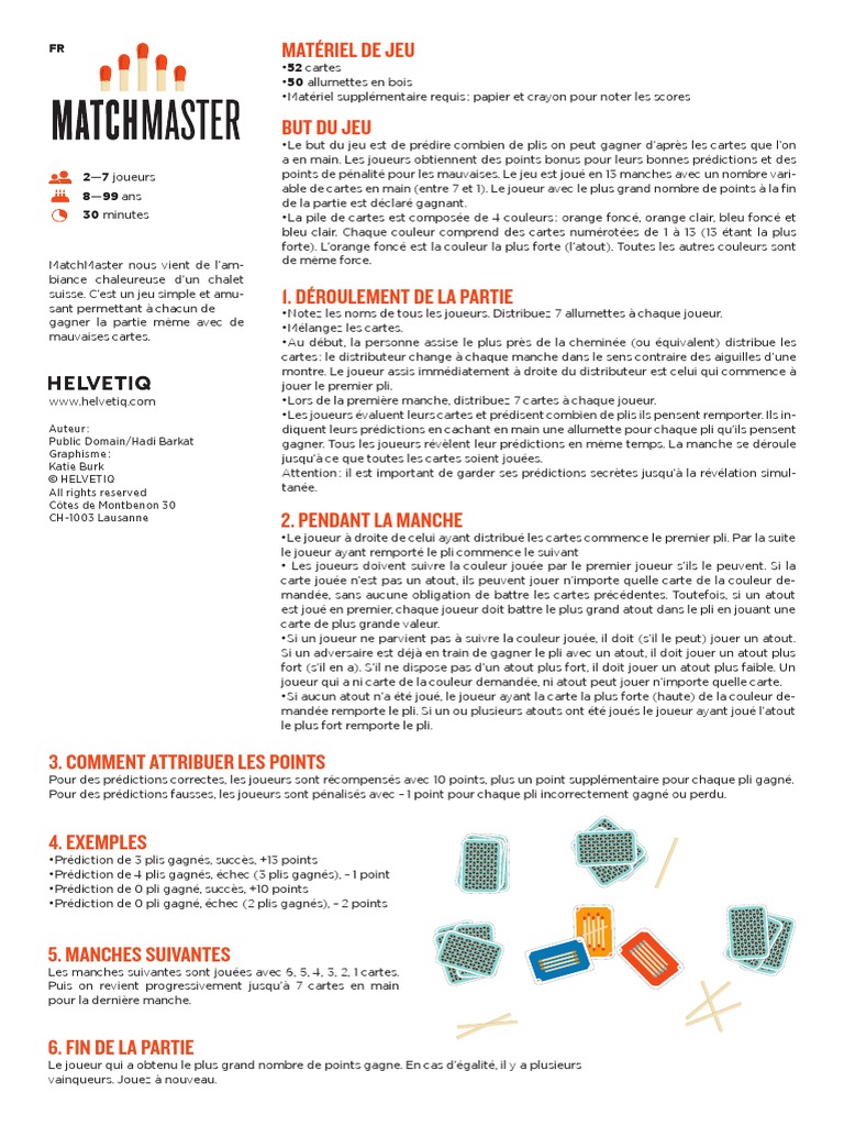 Matchmaster Rules Web | PDF | Loisirs | Collection (activité)