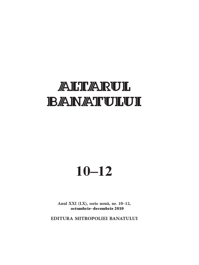 Altarul Banatului 10 12 2010 Pdf