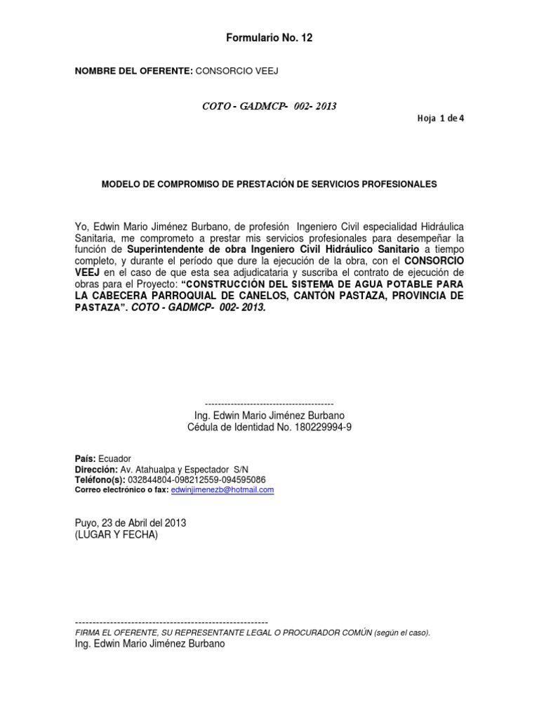 Formulario No. 12 | PDF | Ingeniería | Science
