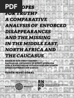 Any Hopes For Truth? A Comparative Analysis of Enforced Disappearances and The Missing in The Middle East, North Africa and The Caucasus