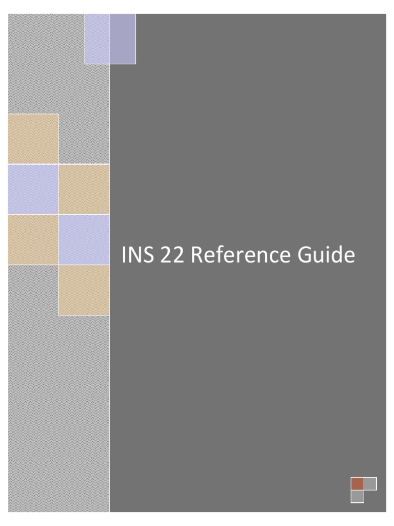 INS 22 Reference Guide PDF | PDF | Vehicle Insurance | Insurance