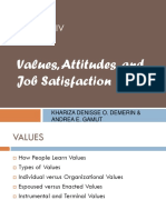 GRP. 3 - Values, Attitudes and Job Satisfaction