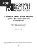 A Proposal to Enhance Antitrust Protection Against Labor Market Monopsony