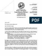 Letter From Third Judicial District Chief Public Defender June 3, 2010