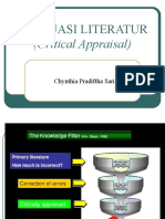 Evaluasi Literatur: (Critical Appraisal)