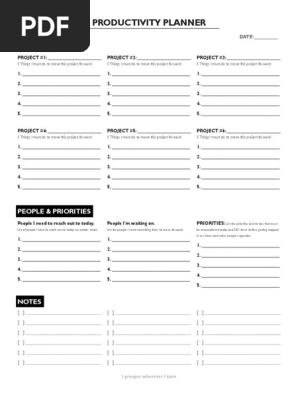 Productivity Planner