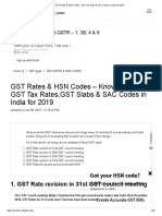 GST Rates & HSN Codes - GST Tax Rate & SAC Codes in India For 2019