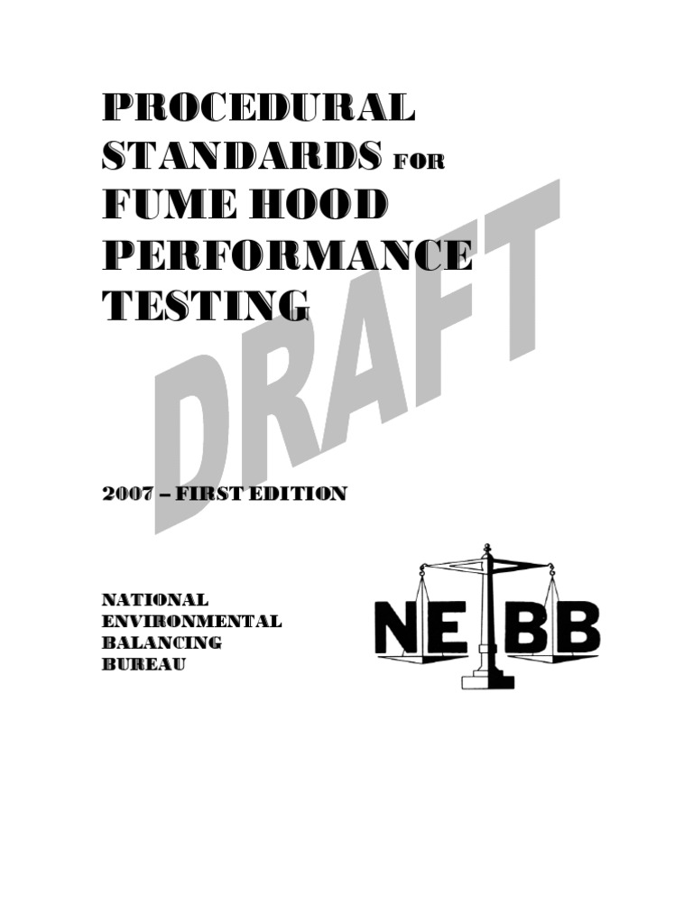 Procedural Standards Fume Hood Performance Testing PDF Calibration Engineering