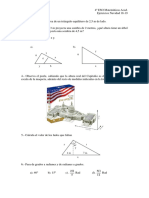 Ejercicios de trigonometría y geometría para 4o ESO