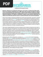 Comunicado Ddhh Cas