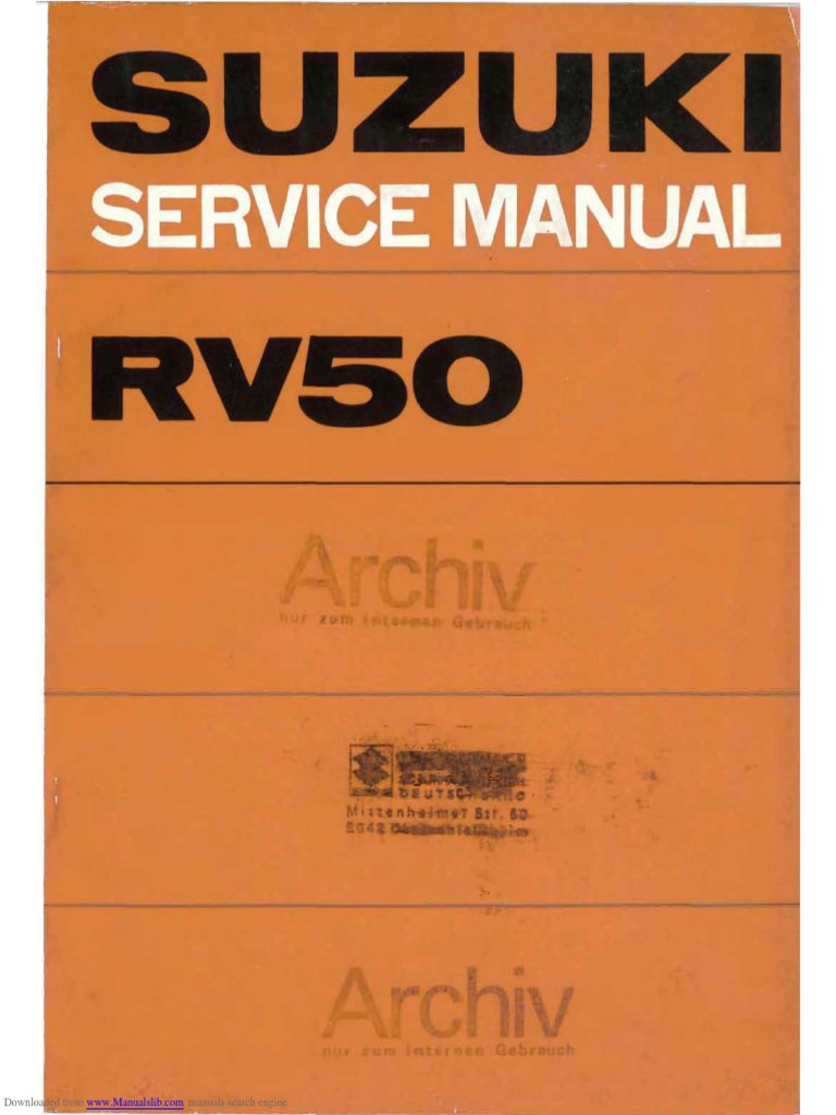 RV 50 | PDF | Internal Combustion Engine | Cylinder (Engine)