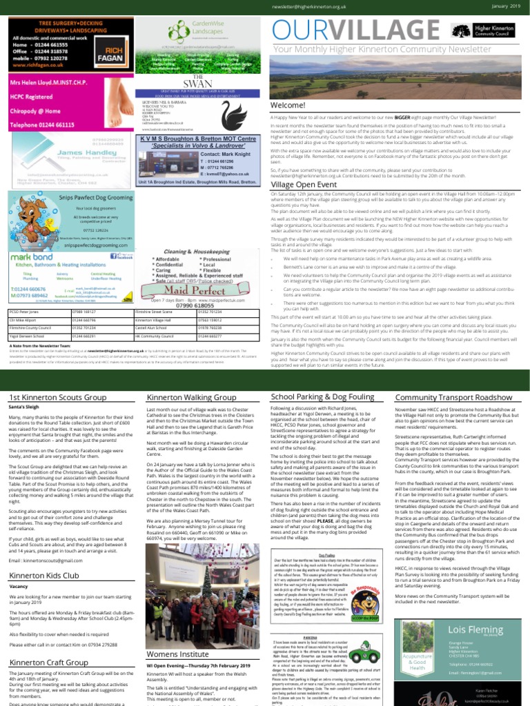 Higher Kinnerton Community Newsletter | PDF | Facebook | News