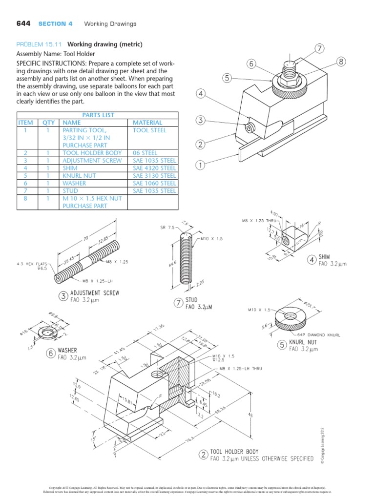 Parts List Item QTY Name Material: Working Drawings | PDF