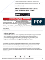 Clase 1 - ¿Qué Es La Gestión de Contratos - Curso - Gestión de Contratos Profesor - Juan Flores - La Tercera