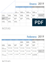 Calendario Medicina 2019
