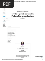 How To Export Excel Files in A Python - Django Application - ASSIST Software Romania