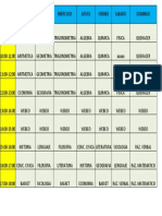 Horario Pre