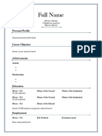 Standard CV Template 18