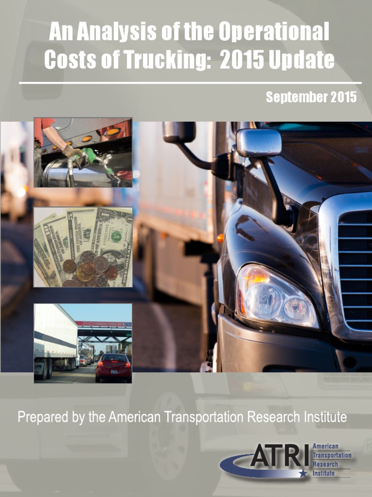 ATRI Operational Costs of Trucking 2015 FINAL 09 2015 PDF Liquefied