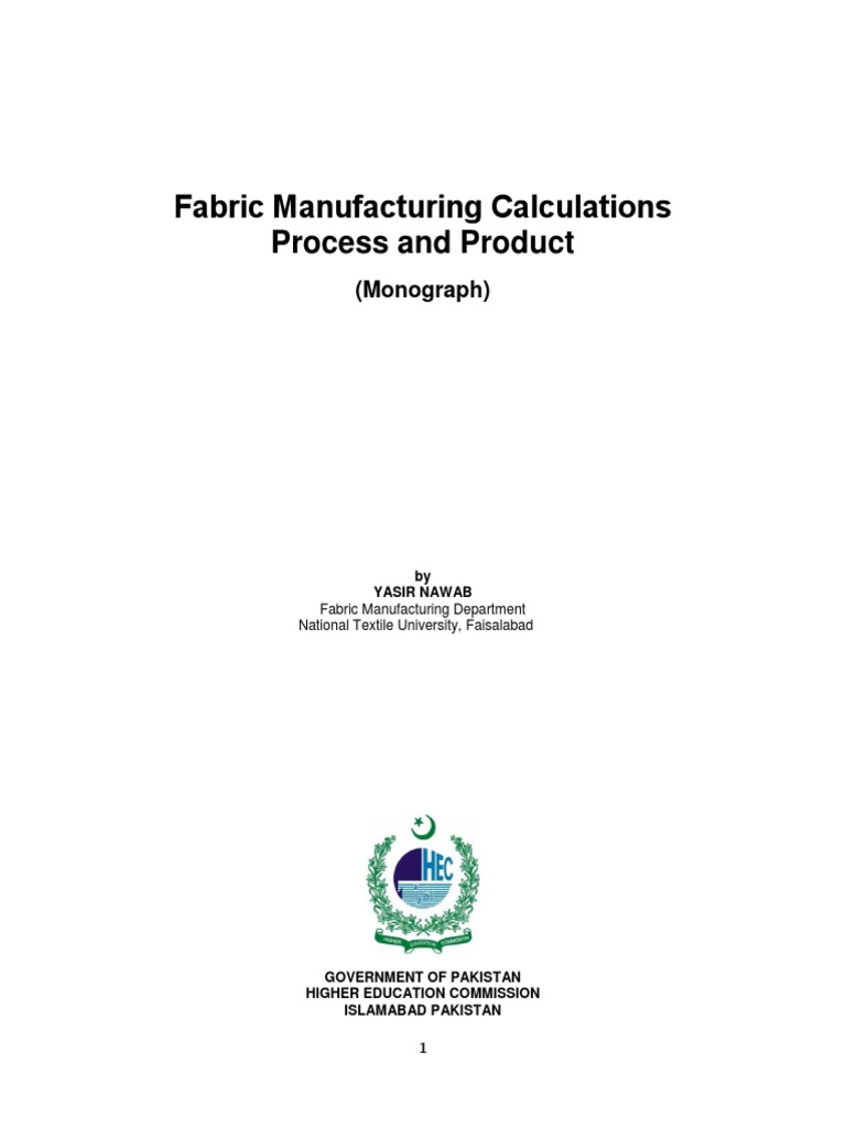 Fabric Manufacturing Calculations | PDF | Weaving | Yarn