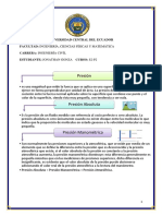 Presión, densidad y principio de Pascal