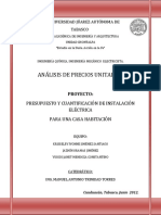 Precios-Unitarios INST ELECTRICA CASA HABITACION PDF