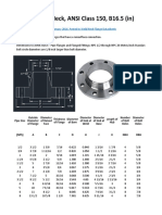 Flange - Weld Neck, ANSI Class 150, B16.5 (In)