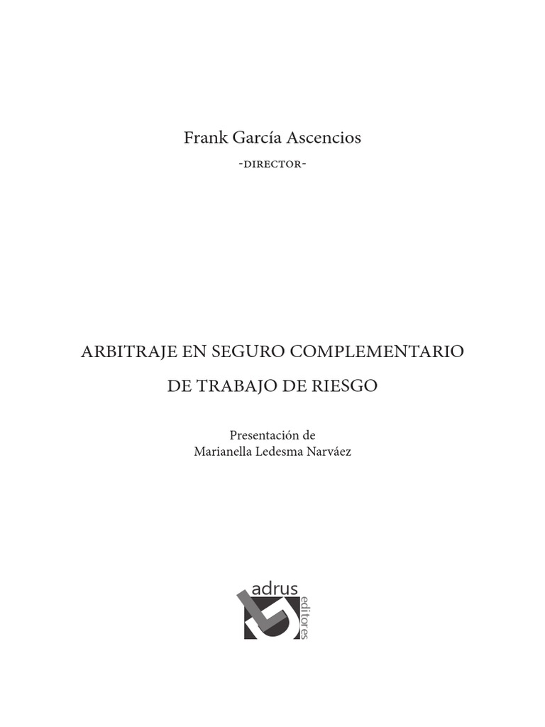 ARBITRAJE en Seguro Complementario de Trabajo de Riesgo | PDF | Seguro ...