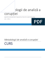 Metodologii de Analiza a Coruptiei