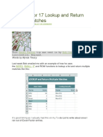 Excel Factor 17 Lookup and Return Multiple Matches