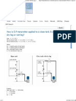 How Is D.P Transmitter Applied To A Close Tank & Open Tank With Dry Leg or Wet Leg?