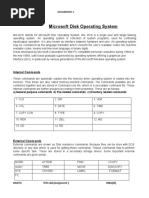 Microsoft Disk Operating System: Internal Commands